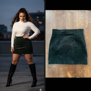 Stockholm Atelier & Other Stories Dark Green Corduroy Skirt. Size 10.
